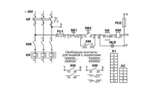 Электрическая принципиальная схема ящиков управления Я5110