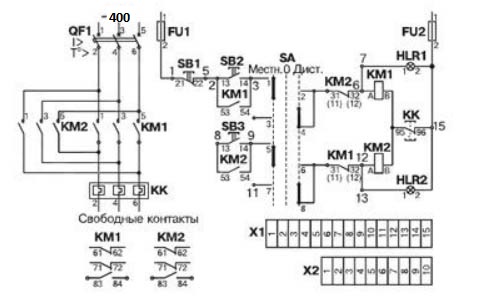 Электрическая принципиальная схема ящиков управления Я5413